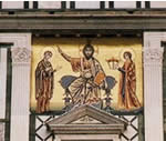 Mosaico - Cristo la Madonna e San Miniato